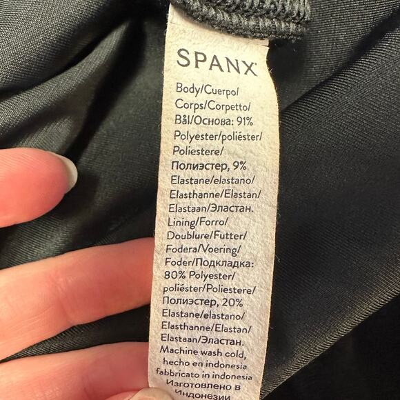 Spanx Black Velvet High Rise Full Length Leggings Size XL - Picture 6 of 10